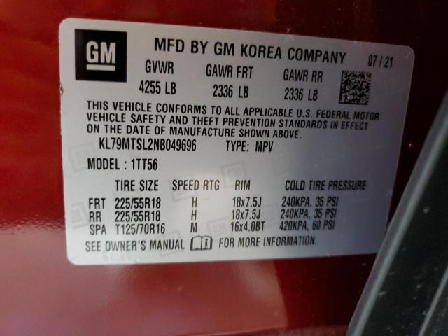 Photo 10 from auction – 2022 CHEVROLET TRAILBLAZE with VIN KL79MTSL2NB049696