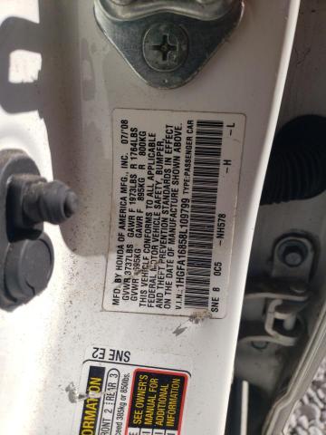 Photo 10 from auction – 2008 HONDA CIVIC EX with VIN 1HGFA16858L109799