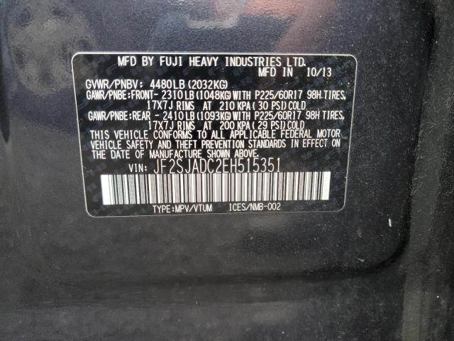 Photo 10 from auction – 2014 SUBARU FORESTER 2 with VIN JF2SJADC2EH515351