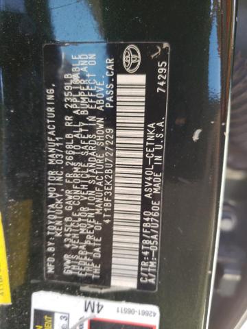 Photo 10 from auction – 2011 TOYOTA CAMRY BASE with VIN 4T1BF3EK2BU727229