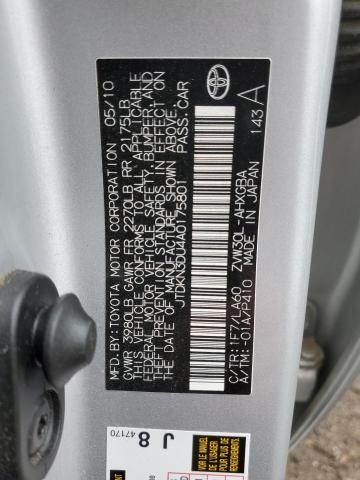 Photo 10 from auction – 2010 TOYOTA PRIUS with VIN JTDKN3DU4A0175801