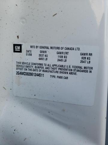 Photo 10 from auction – 2006 BUICK LACROSSE C with VIN 2G4WC582861244511