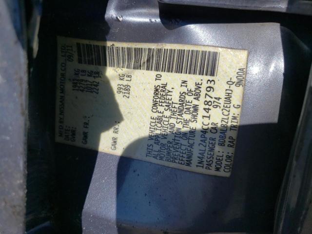 Photo 10 from auction – 2012 NISSAN ALTIMA BAS with VIN 1N4AL2AP4CC148793