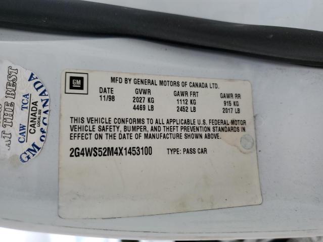 Photo 10 from auction – 1999 BUICK CENTURY CU with VIN 2G4WS52M4X1453100