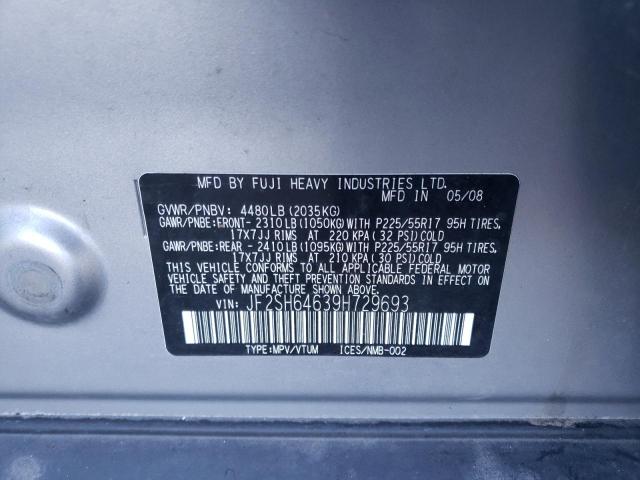 Photo 10 from auction – 2009 SUBARU FORESTER 2 with VIN JF2SH64639H729693