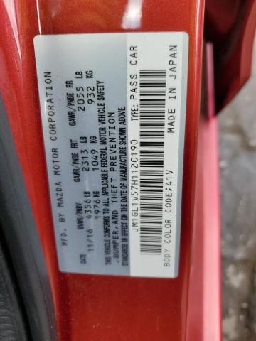 Photo 10 from auction – 2017 MAZDA 6 TOURING with VIN JM1GL1V57H1120190