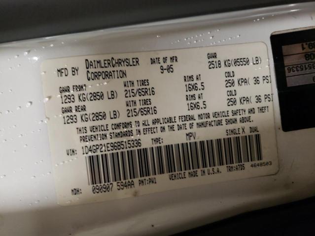 Photo 10 from auction – 2006 DODGE CARAVAN C/ with VIN 1D4GP21E96B515336