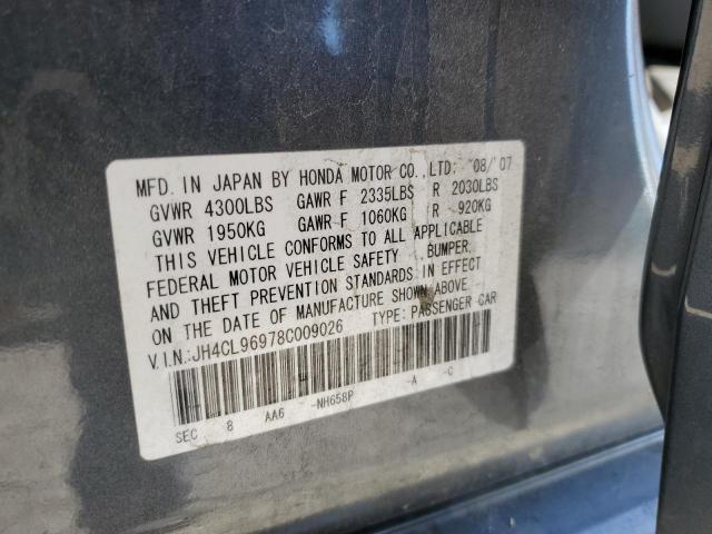 Photo 10 from auction – 2008 ACURA TSX with VIN JH4CL96978C009026