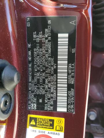 Photo 10 from auction – 2014 TOYOTA HIGHLANDER with VIN 5TDDKRFH3ES016808
