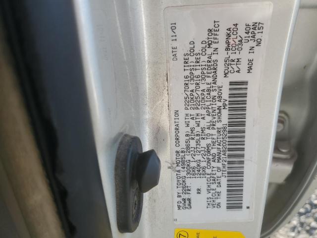 Photo 10 from auction – 2002 TOYOTA HIGHLANDER with VIN JTEHF21A820052981