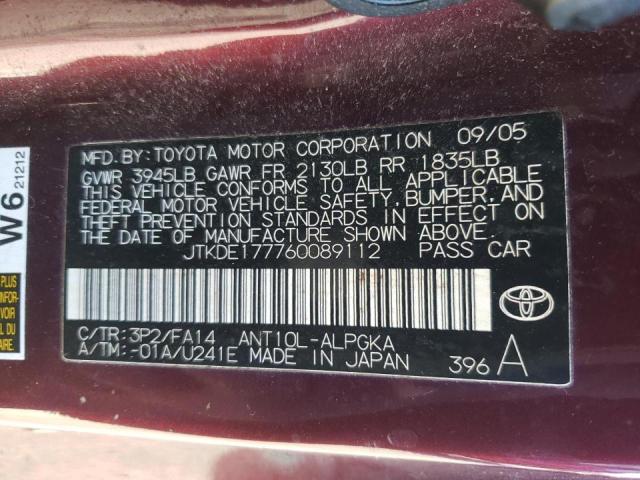 Photo 10 from auction – 2006 TOYOTA SCION TC with VIN JTKDE177760089112