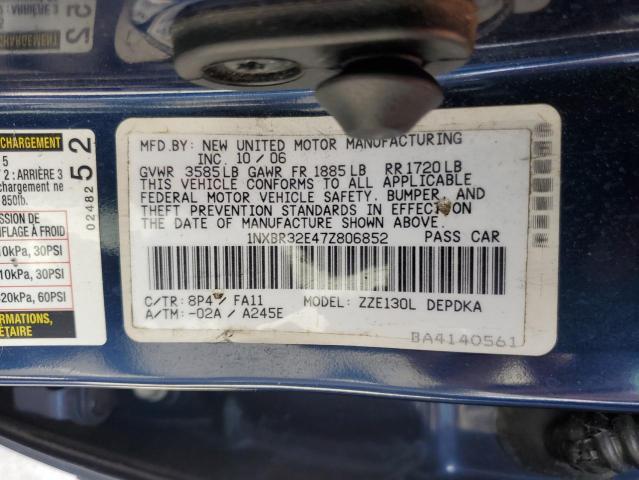 Photo 10 from auction – 2007 TOYOTA COROLLA CE with VIN 1NXBR32E47Z806852