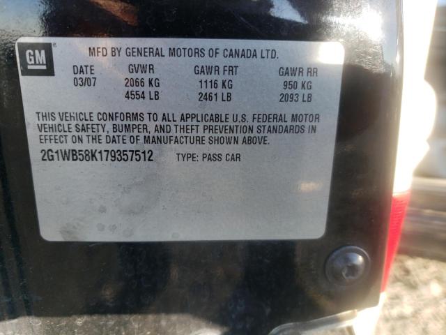 Photo 10 from auction – 2007 CHEVROLET IMPALA LS with VIN 2G1WB58K179357512
