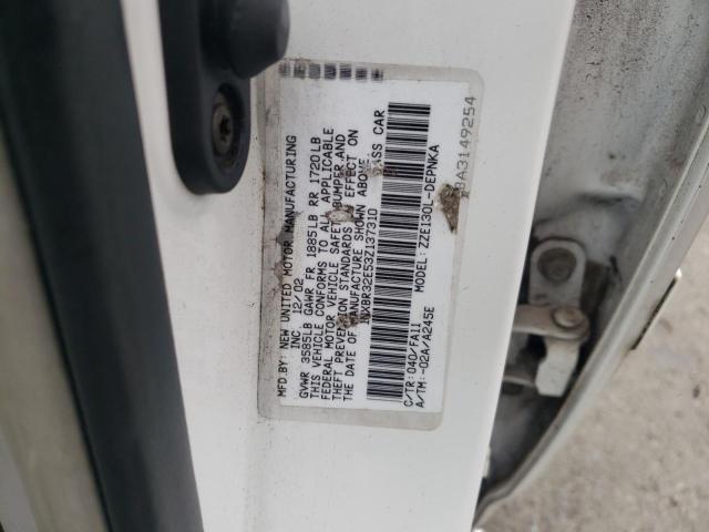 Photo 10 from auction – 2003 TOYOTA COROLLA CE with VIN 1NXBR32E53Z137310