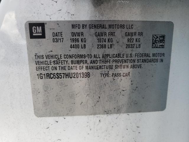 Photo 10 from auction – 2017 CHEVROLET VOLT LT with VIN 1G1RC6S57HU201398