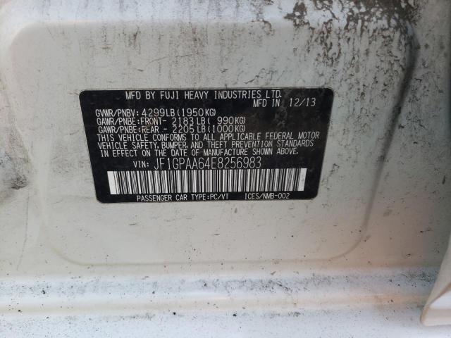 Photo 10 from auction – 2014 SUBARU IMPREZA with VIN JF1GPAA64E8256983