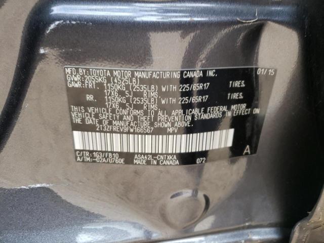 Photo 10 from auction – 2015 TOYOTA RAV4 LE with VIN 2T3ZFREV9FW166567