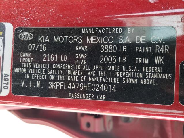Photo 10 from auction – 2017 KIA FORTE LX with VIN 3KPFL4A79HE024014