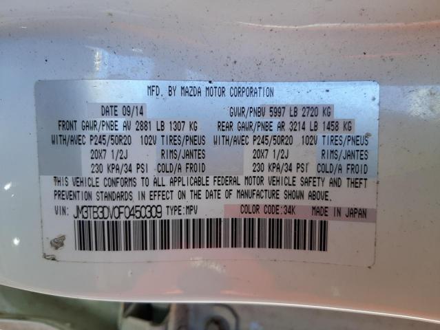 Photo 10 from auction – 2015 MAZDA CX-9 GRAND with VIN JM3TB3DV0F0450309