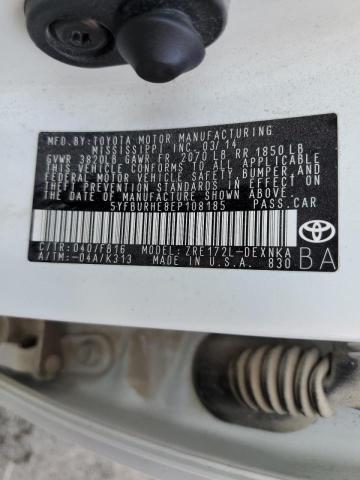 Photo 10 from auction – 2014 TOYOTA COROLLA SE with VIN 5YFBURHE8EP108185
