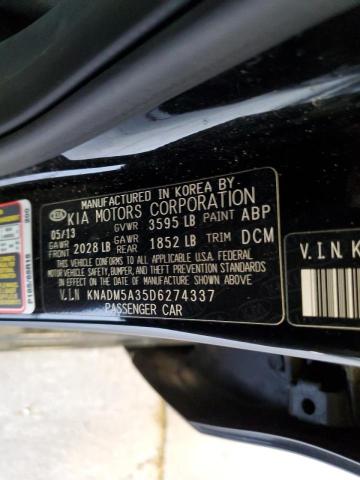 Photo 10 from auction – 2013 KIA RIO LX with VIN KNADM5A35D6274337