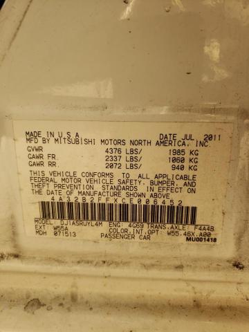 Photo 10 from auction – 2012 MITSUBISHI GALANT FE with VIN 4A32B2FFXCE006452