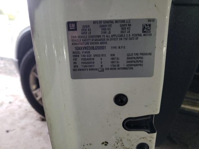 Photo 10 from auction – 2011 GMC ACADIA SLE with VIN 1GKKVNED0BJ200901