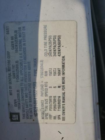 Photo 10 from auction – 2001 GMC SONOMA with VIN 1GTCS14W418221583