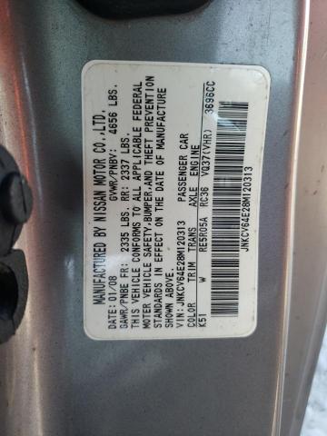 Photo 10 from auction – 2008 INFINITI G37 BASE with VIN JNKCV64E28M120313