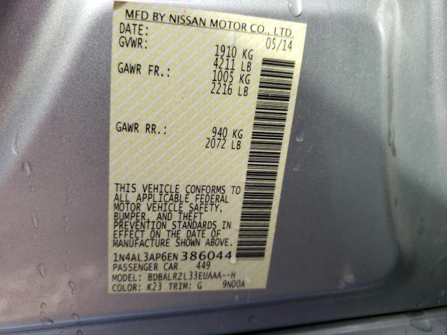 Photo 10 from auction – 2014 NISSAN ALTIMA 2.5 with VIN 1N4AL3AP6EN386044