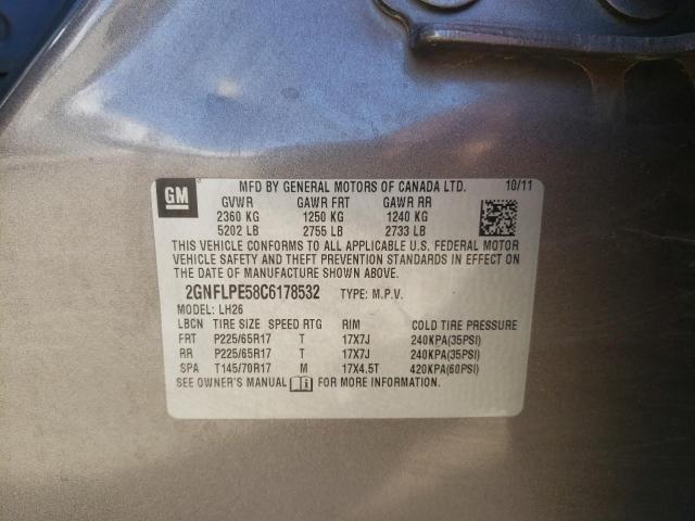 Photo 10 from auction – 2012 CHEVROLET EQUINOX LT with VIN 2GNFLPE58C6178532