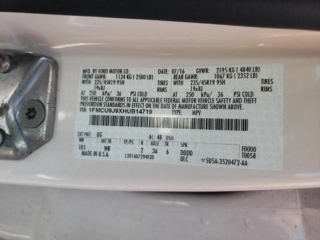 Photo 10 from auction – 2017 FORD ESCAPE TIT with VIN 1FMCU9J9XHUB14719
