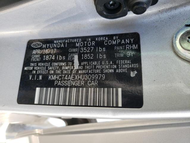 Photo 10 from auction – 2017 HYUNDAI ACCENT SE with VIN KMHCT4AEXHU309979