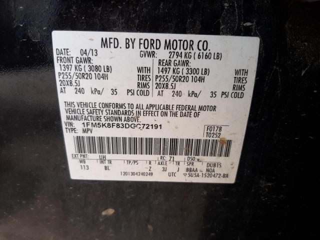 Photo 10 from auction – 2013 FORD EXPLORER L with VIN 1FM5K8F83DGC72191