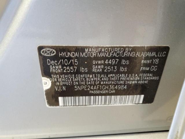Photo 10 from auction – 2016 HYUNDAI SONATA SE with VIN 5NPE24AF1GH364984