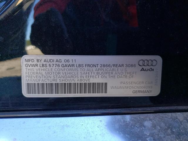 Photo 10 from auction – 2012 AUDI A8 QUATTRO with VIN WAUAVAFD5CN004099