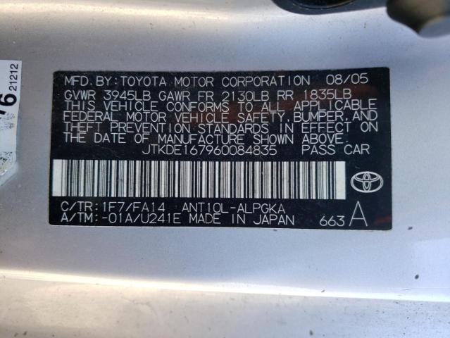 Photo 10 from auction – 2006 TOYOTA SCION TC with VIN JTKDE167960084835