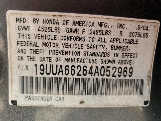Photo 10 from auction – 2004 ACURA TL with VIN 19UUA66264A052969