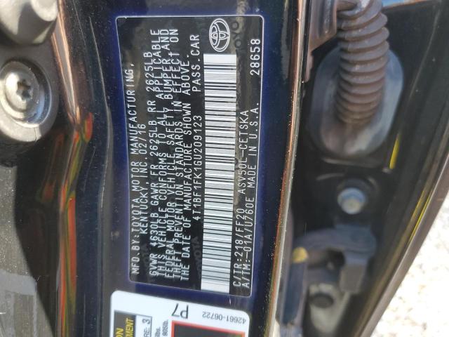 Photo 10 from auction – 2016 TOYOTA CAMRY LE with VIN 4T1BF1FK1GU209123