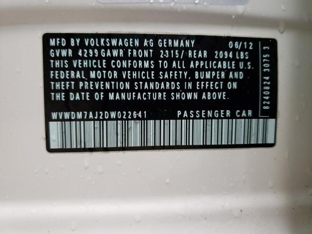 Photo 10 from auction – 2013 VOLKSWAGEN GOLF with VIN WVWDM7AJ2DW022641
