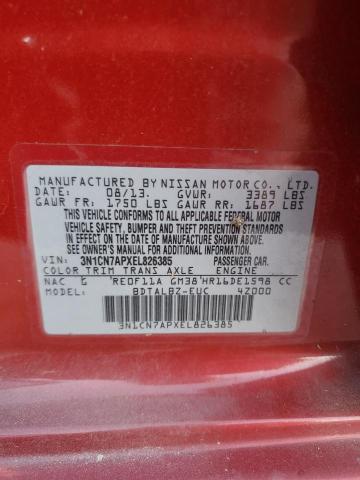 Photo 10 from auction – 2014 NISSAN VERSA S with VIN 3N1CN7APXEL826385