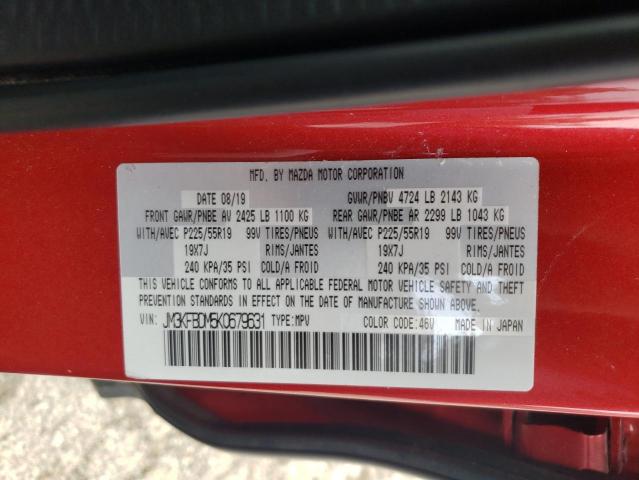 Photo 10 from auction – 2019 MAZDA CX-5 GRAND with VIN JM3KFBDM5K0679631