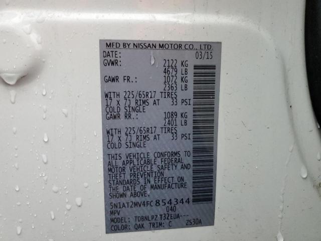 Photo 10 from auction – 2015 NISSAN ROGUE S with VIN 5N1AT2MV4FC854344