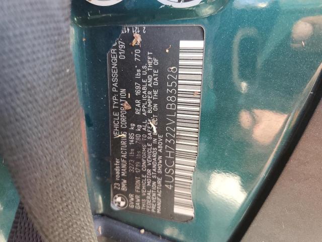 Photo 10 from auction – 1997 BMW Z3 1.9 with VIN 4USCH7322VLB83528