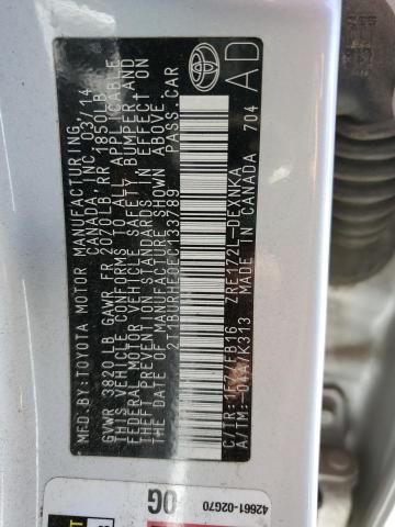 Photo 10 from auction – 2014 TOYOTA COROLLA L with VIN 2T1BURHE0EC133789