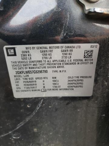 Photo 10 from auction – 2012 GMC TERRAIN SL with VIN 2GKFLWE57C6296790