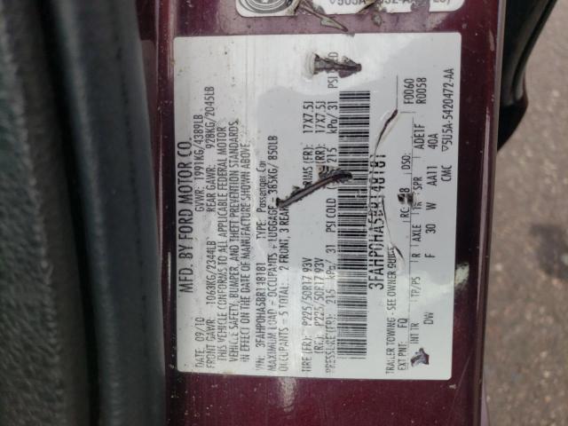 Photo 10 from auction – 2011 FORD FUSION SE with VIN 3FAHP0HA5BR148181