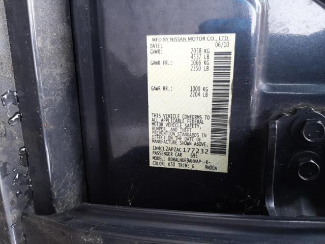 Photo 10 from auction – 2010 NISSAN ALTIMA HYB with VIN 1N4CL2AP2AC177232