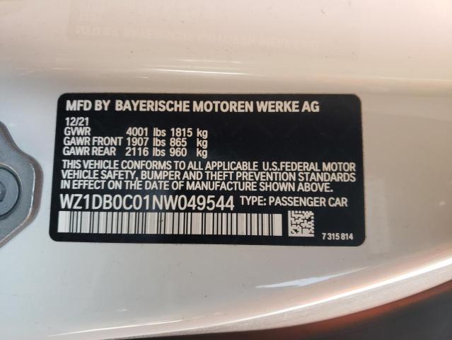 Photo 10 from auction – 2022 TOYOTA SUPRA BASE with VIN WZ1DB0C01NW049544