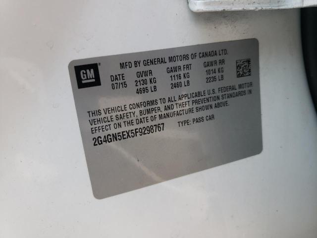 Photo 10 from auction – 2015 BUICK REGAL PREM with VIN 2G4GN5EX5F9298767